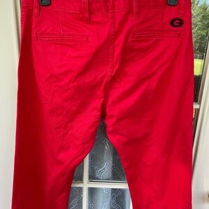 Georgia Bulldogs Bright Red Men's Chinos